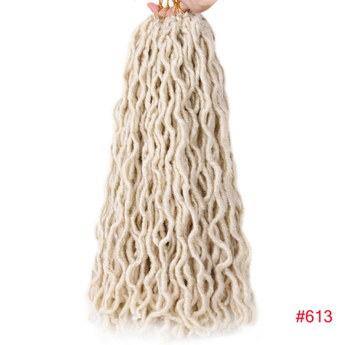 Goddess Faux Locs Crochet Hair Soft Curly Dreadlocks Hair Extensions