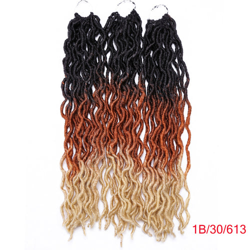 Goddess Faux Locs Crochet Hair Soft Curly Dreadlocks Hair Extensions