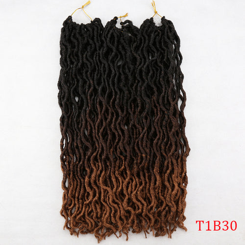 Goddess Faux Locs Crochet Hair Soft Curly Dreadlocks Hair Extensions
