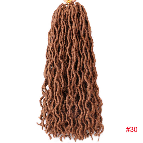 Goddess Faux Locs Crochet Hair Soft Curly Dreadlocks Hair Extensions