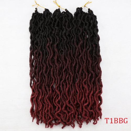 Goddess Faux Locs Crochet Hair Soft Curly Dreadlocks Hair Extensions