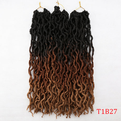 Goddess Faux Locs Crochet Hair Soft Curly Dreadlocks Hair Extensions