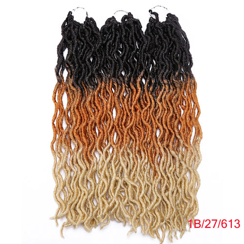 Goddess Faux Locs Crochet Hair Soft Curly Dreadlocks Hair Extensions