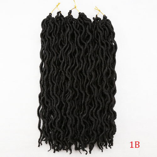 Goddess Faux Locs Crochet Hair Soft Curly Dreadlocks Hair Extensions