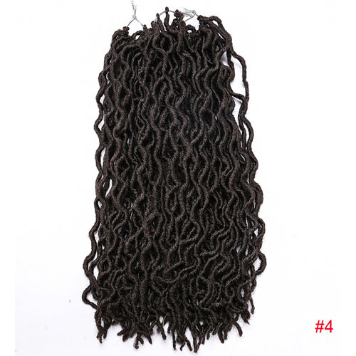 Goddess Faux Locs Crochet Hair Soft Curly Dreadlocks Hair Extensions