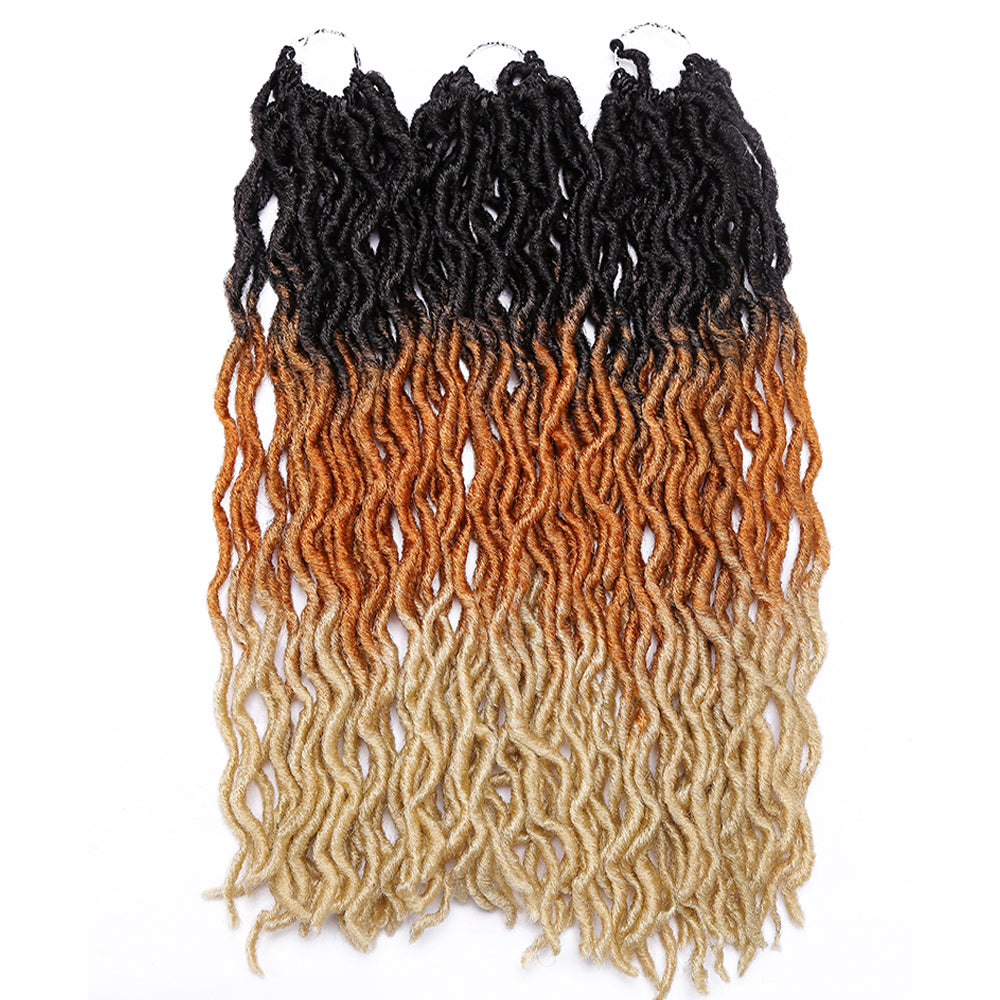 Goddess Faux Locs Crochet Hair Soft Curly Dreadlocks Hair Extensions