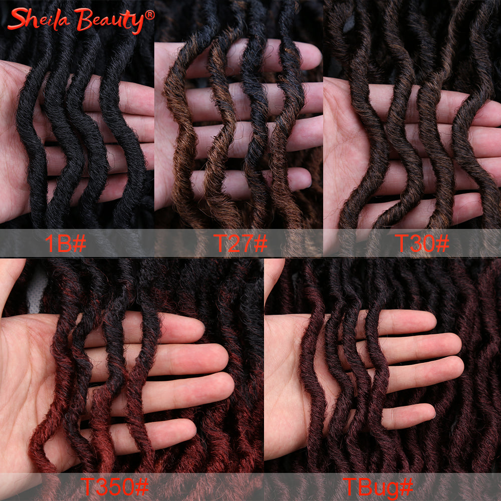 Goddess Faux Locs Crochet Hair Soft Curly Dreadlocks Hair Extensions