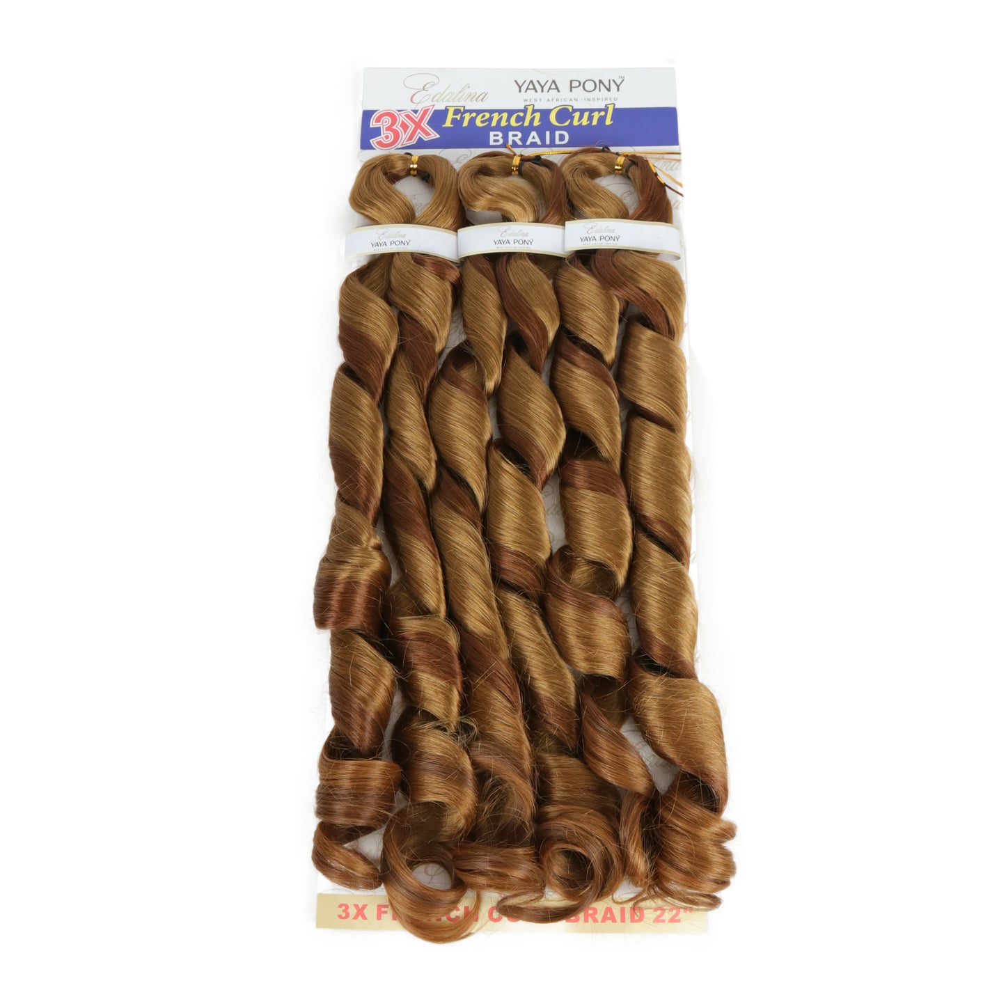 Edalina Yaya Pony French Curl Braid Pre-stretched hot water set 24". 2 bundles And 6 bundle in a pack.