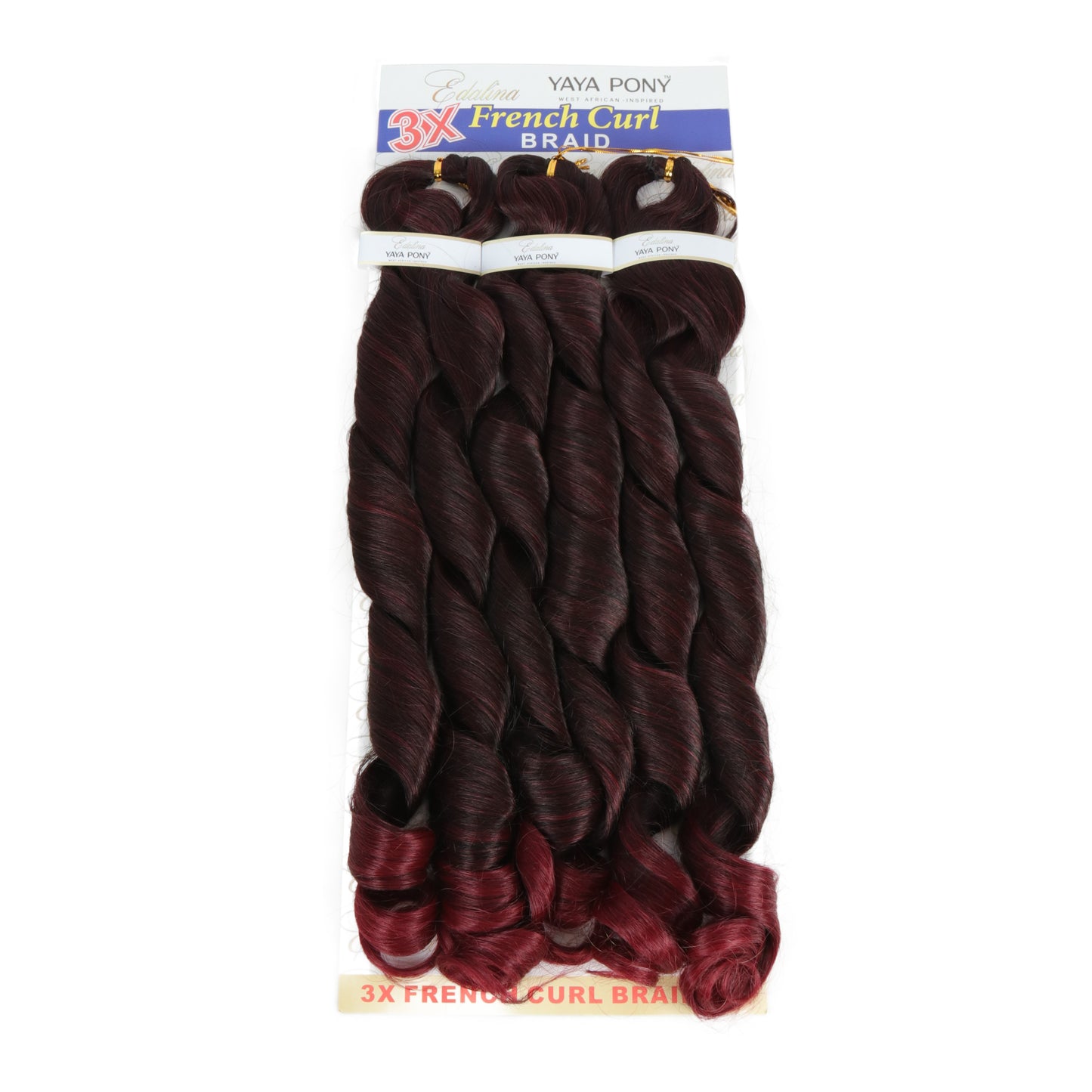 Edalina Yaya Pony French Curl Braid Pre-stretched hot water set 24". 2 bundles And 6 bundle in a pack.