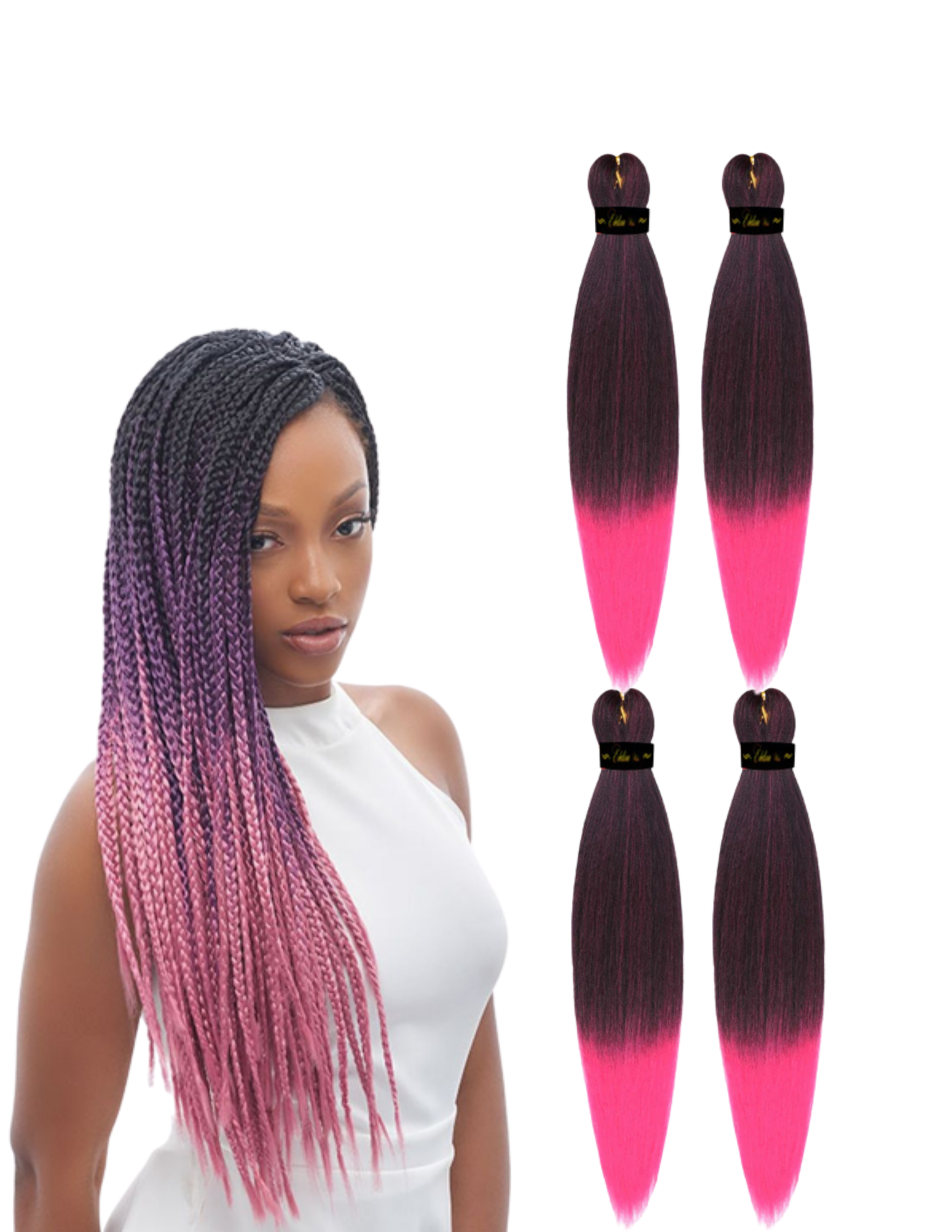Pre-stretched braiding hair is convenient because it reduces the time and effort required for braiding. The fact that it's itch-free and made from 100% Kanekalon fiber indicates its quality 4 bundles are enough for a headset