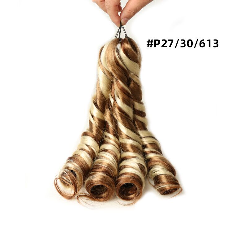 Edalina Yaya Pony French Curl Braid Pre-stretched hot water set 24". 2 bundles And 6 bundle in a pack.