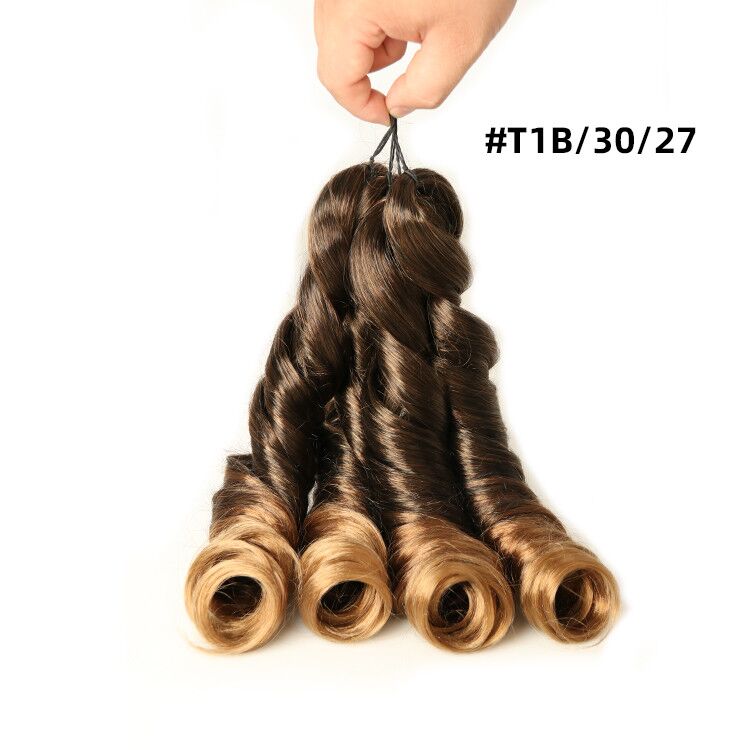 Edalina Yaya Pony French Curl Braid Pre-stretched hot water set 24". 2 bundles And 6 bundle in a pack.