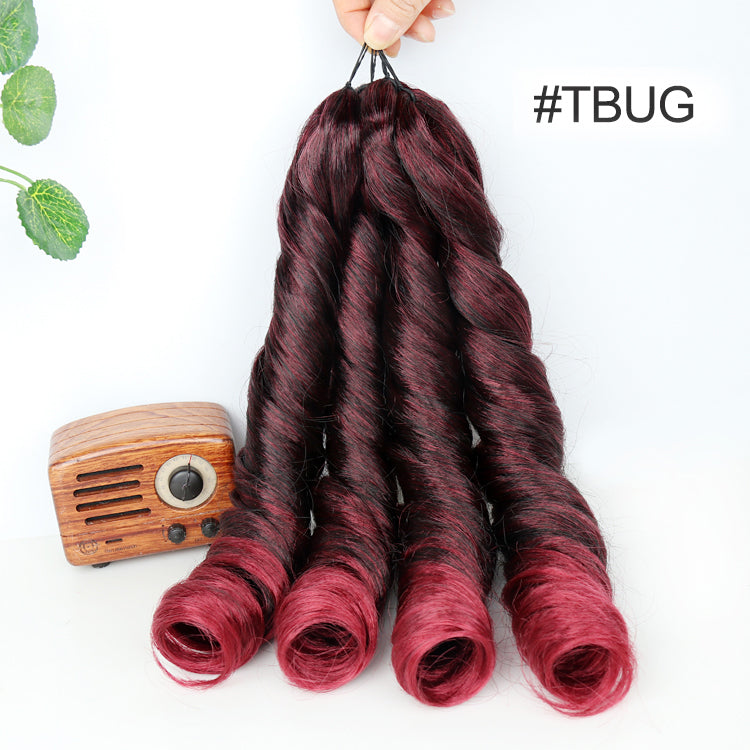 Edalina Yaya Pony French Curl Braid Pre-stretched hot water set 24". 2 bundles And 6 bundle in a pack.