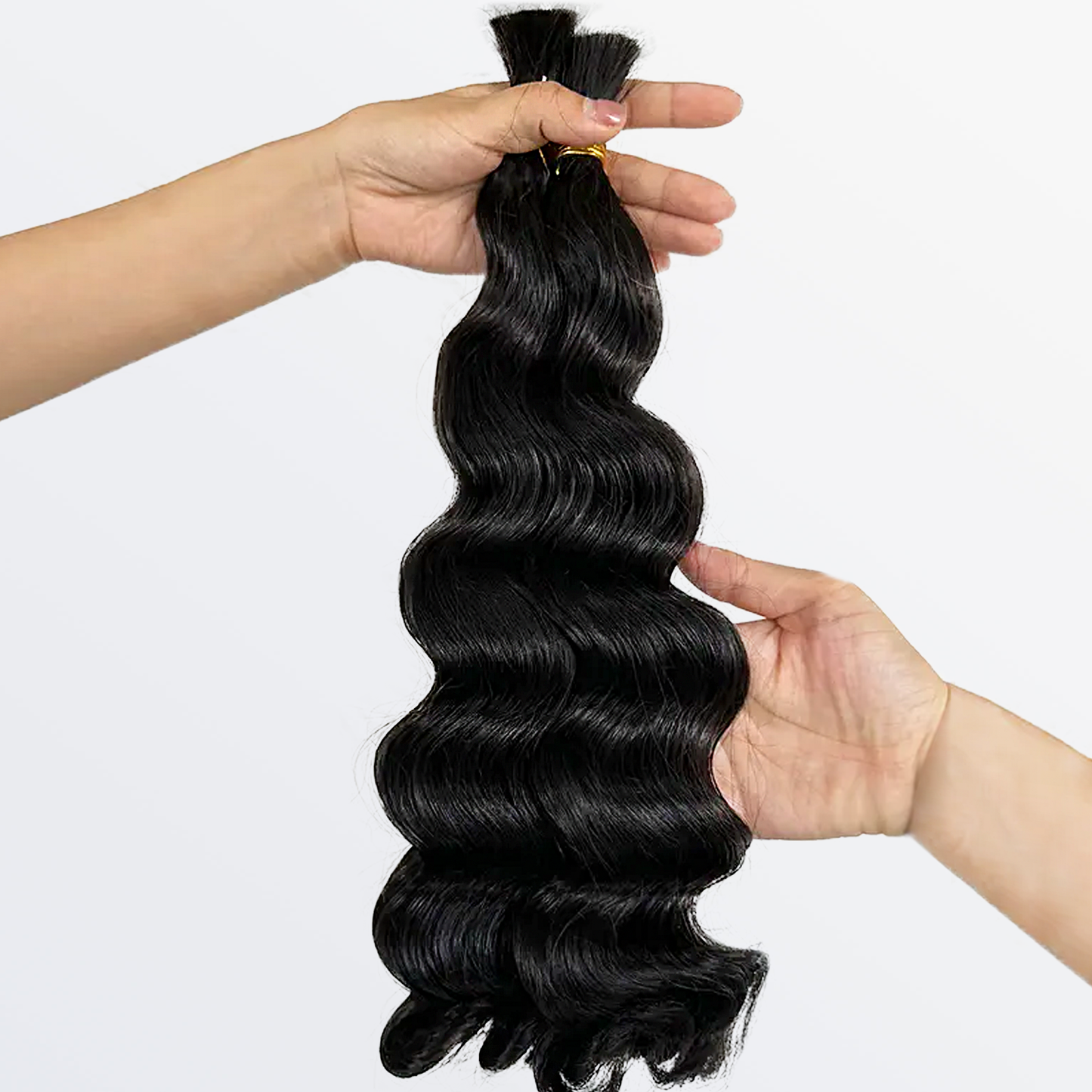 StariaHair 14-20 Inch Loose Wave Bulk Hair for Braiding #1B