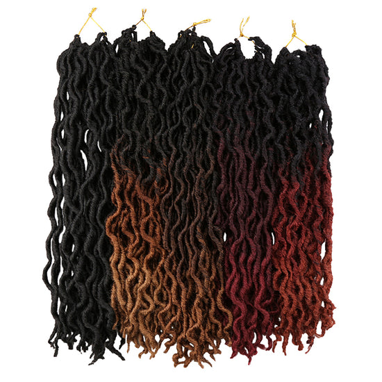 Goddess Faux Locs Crochet Hair Soft Curly Dreadlocks Hair Extensions
