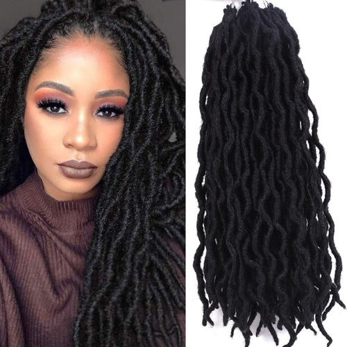 Goddess Faux Locs Crochet Hair | Curly Faux Locs Crochet Hair -