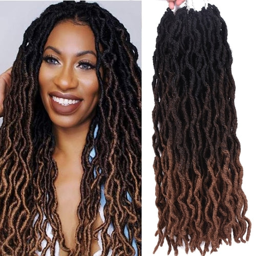 Goddess Faux Locs Crochet Hair | Curly Faux Locs Crochet Hair -