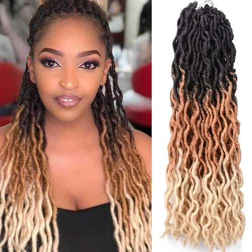 Goddess Faux Locs Crochet Hair | Curly Faux Locs Crochet Hair -