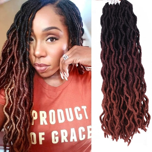 Goddess Faux Locs Crochet Hair | Curly Faux Locs Crochet Hair -