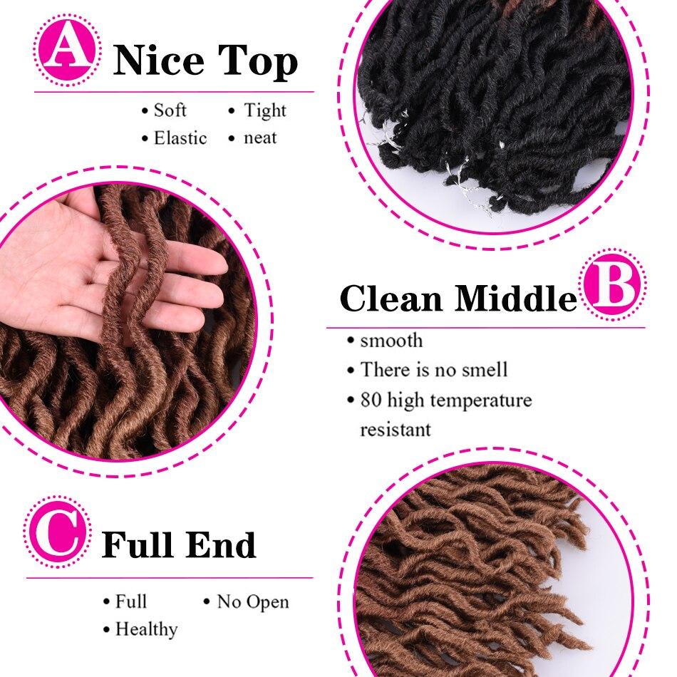 Goddess Faux Locs Crochet Hair | Curly Faux Locs Crochet Hair -