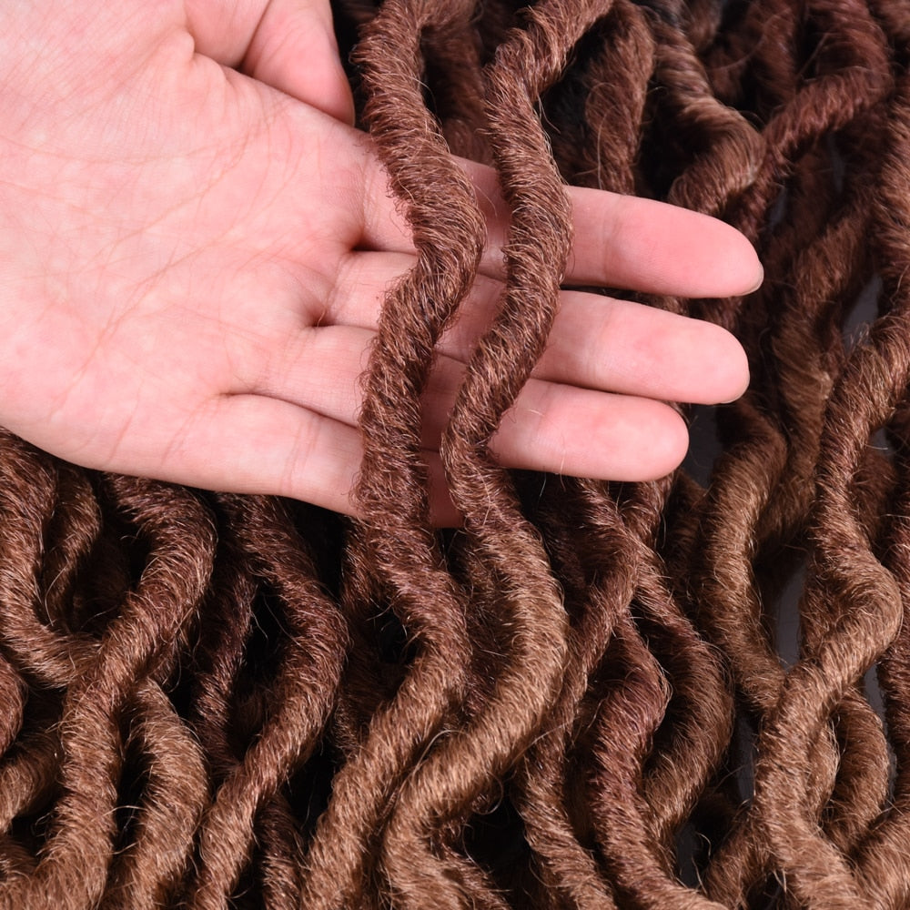 Goddess Faux Locs Crochet Hair | Curly Faux Locs Crochet Hair -