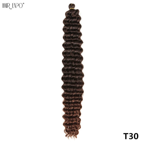 22-30"Deep Wave Twist Crochet Hair Synthetic Deep Twist Braiding Hair