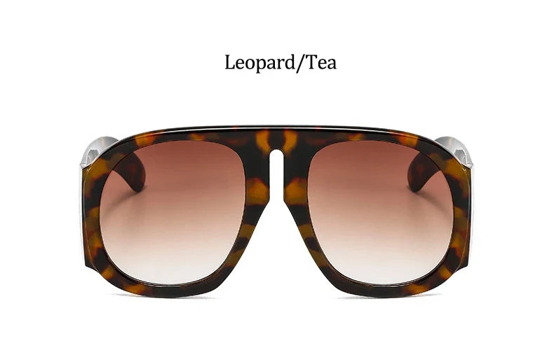 Gradient lens pilot Women sunglasses Oversized fashion Brand Big frame Transparent sunglasses Woman 2021 clear shades eyewear