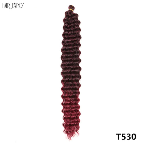 22-30"Deep Wave Twist Crochet Hair Synthetic Deep Twist Braiding Hair