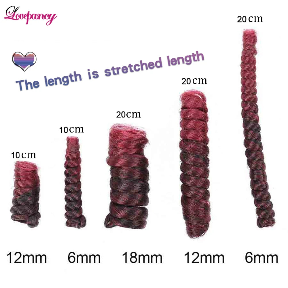 Lovepancy 3 Packs Saniya Synthetic Jamaican Bounce Twist Ombre Curl Crochet Braid