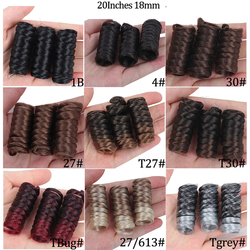 Lovepancy 3 Packs Saniya Synthetic Jamaican Bounce Twist Ombre Curl Crochet Braid