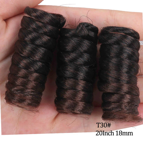 Lovepancy 3 Packs Saniya Synthetic Jamaican Bounce Twist Ombre Curl Crochet Braid