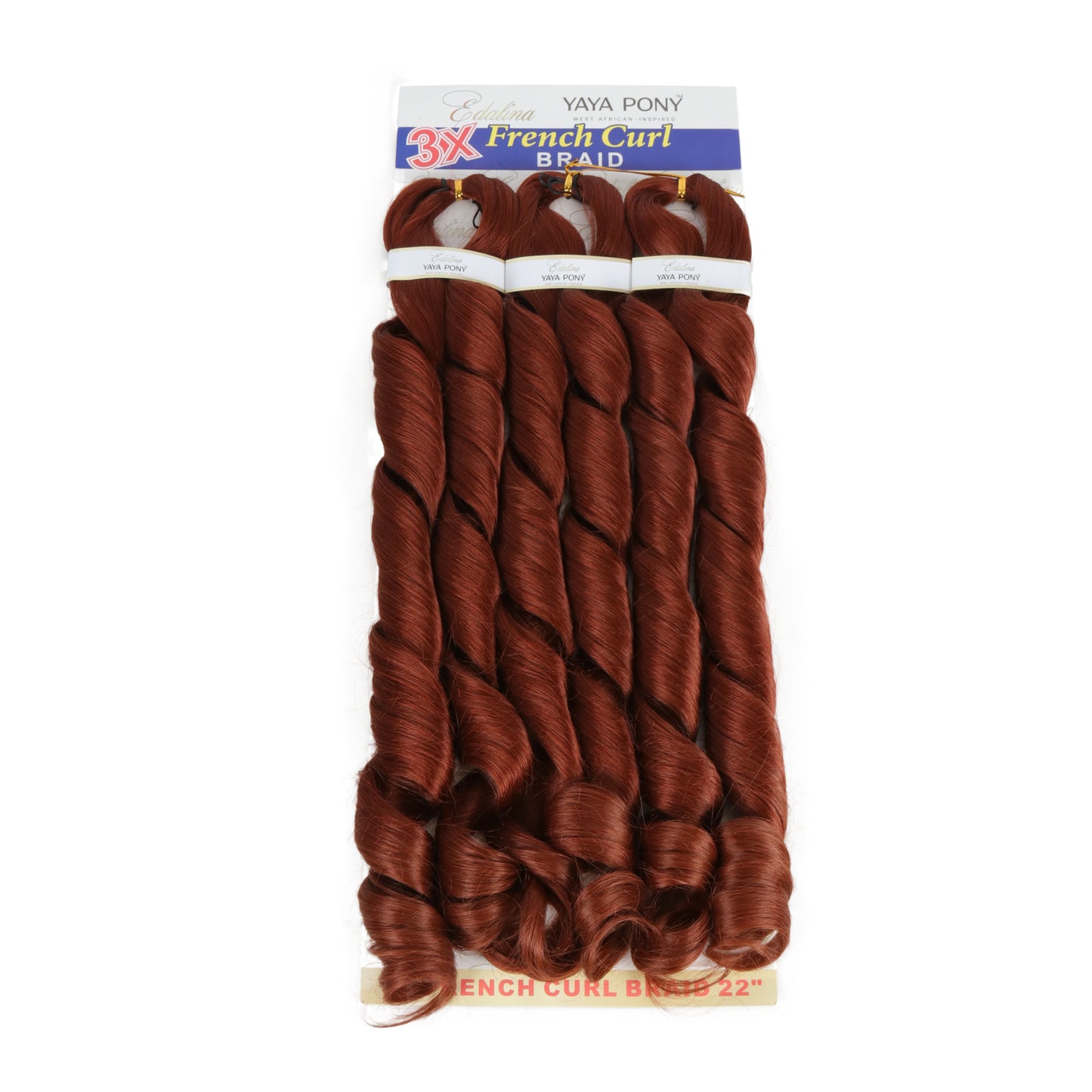 Edalina Yaya Pony French Curl Braid Pre-stretched hot water set 24". 2 bundles And 6 bundle in a pack.