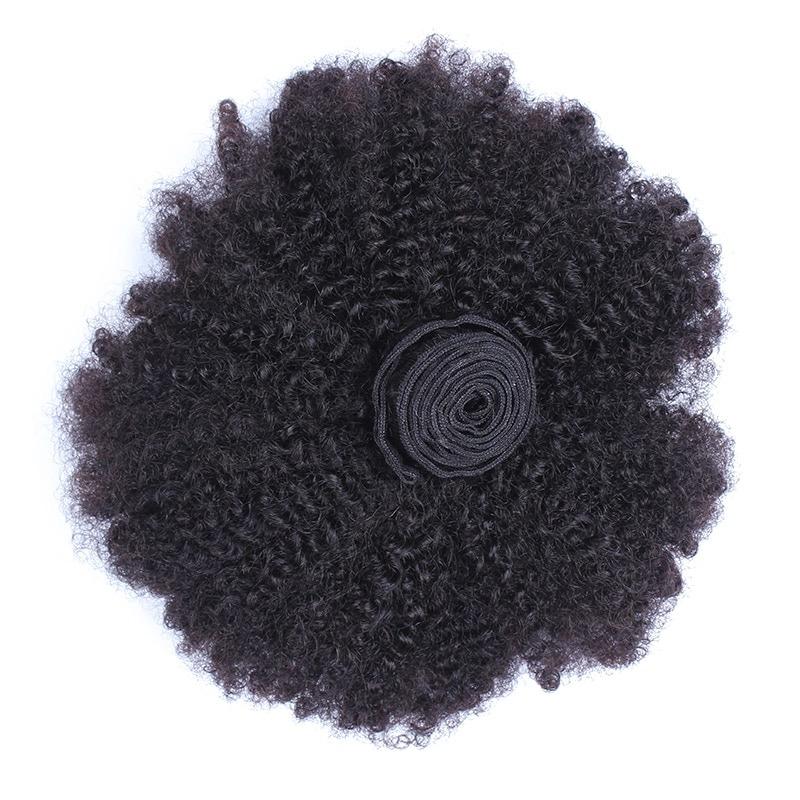 BeuMax 10A Grade 3/4 Afro Kinky Curly Bundles with 4x4 Closure