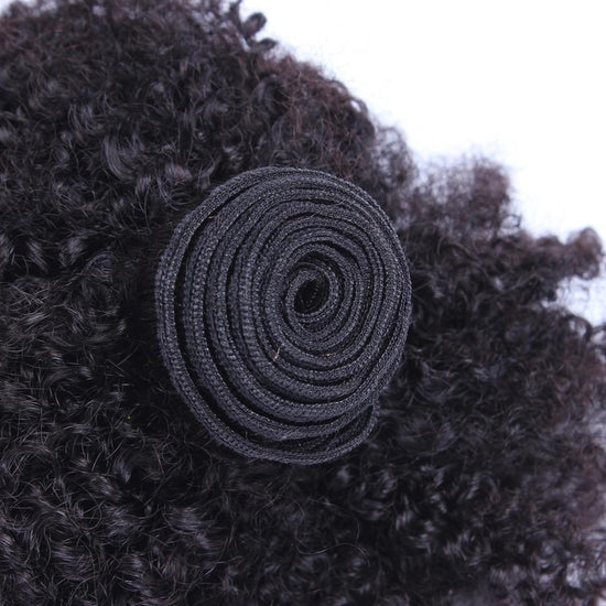 BeuMax 10A Grade 3/4 Afro Kinky Curly Bundles with 4x4 Closure