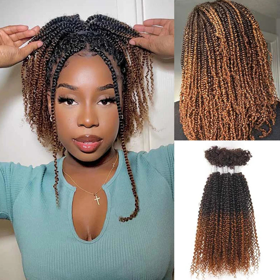 Afro Kinky Bulk 100% Human Hair Kinky 4C Afro Kinky Curly Hair for braiding