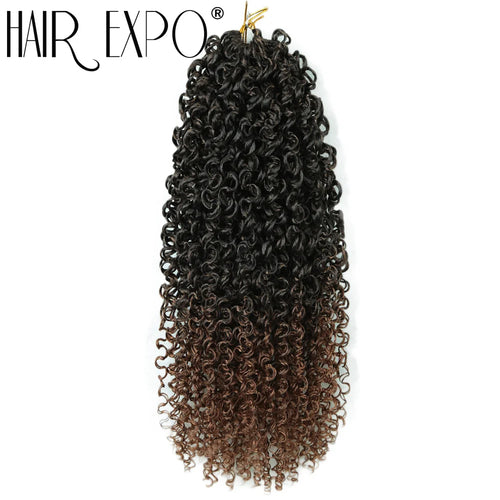 14"Curly Passion Twist Crochet Hair Synthetic Yanky Twist Braiding