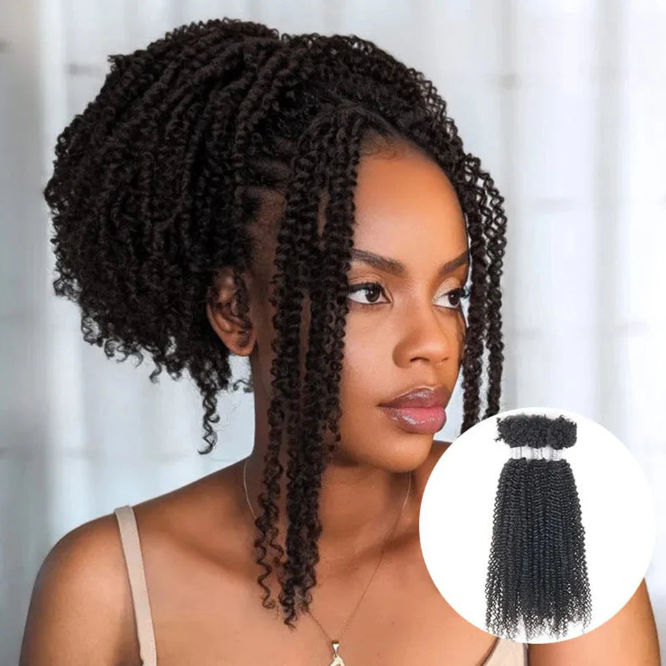 Afro Kinky Bulk 100% Human Hair Kinky 4C Afro Kinky Curly Hair for braiding