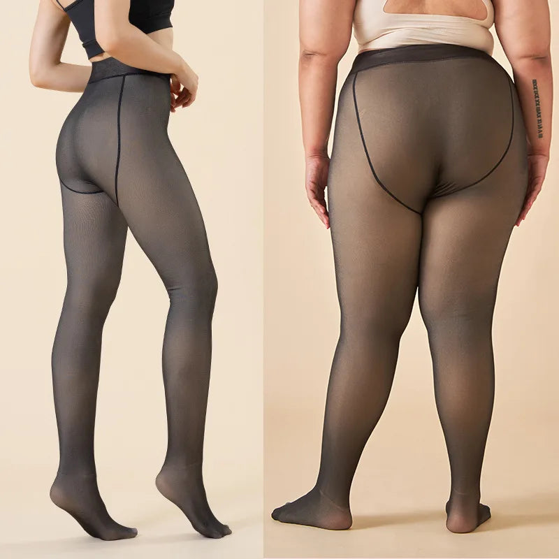 Thick Pantyhose For Women Warm Winter Plus Size High Waist Elastic