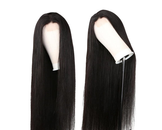 Transparent Lace Front Straight Human Hair Wigs