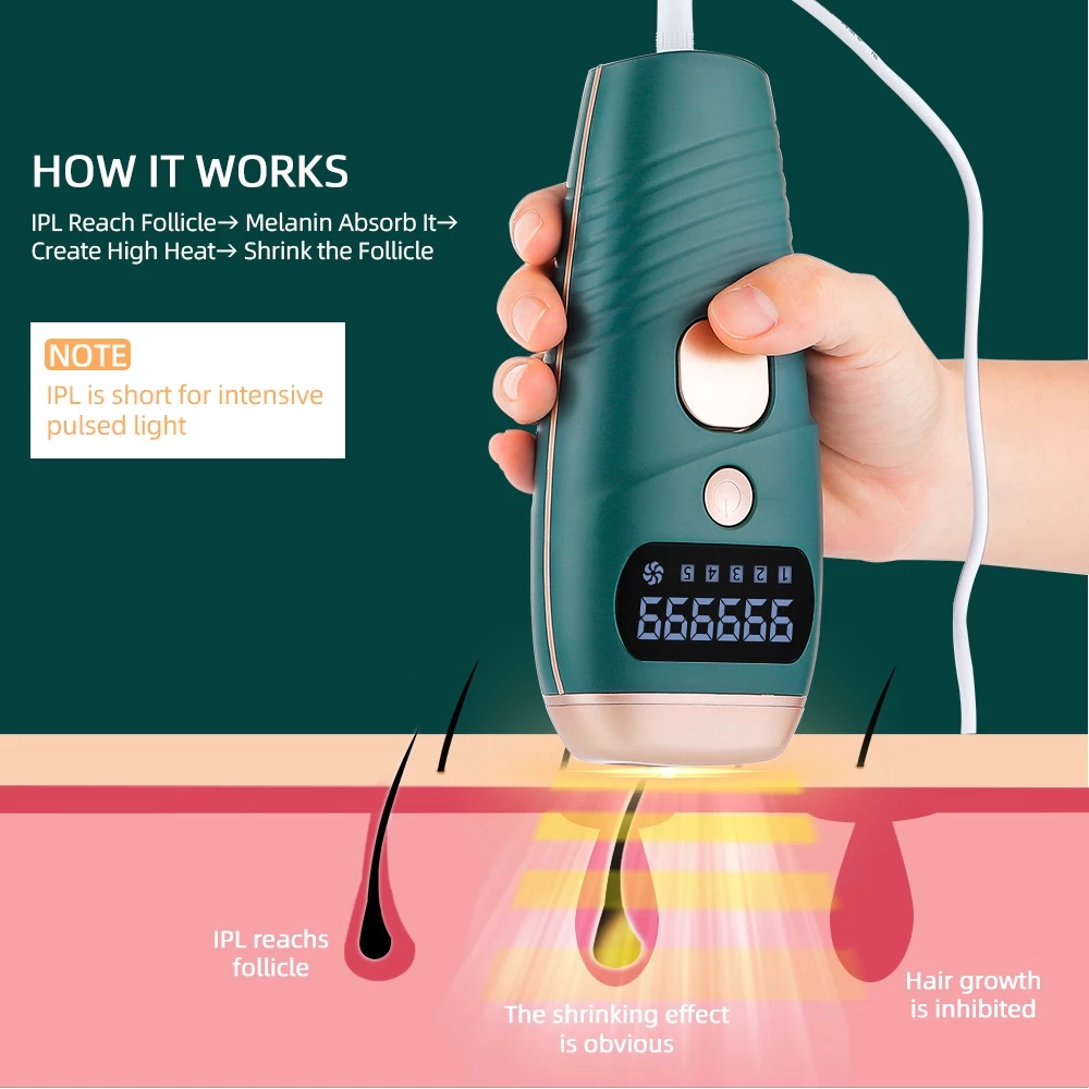 Laser Epilator Painless 999999 Flashes Hair Removal Hair Remover