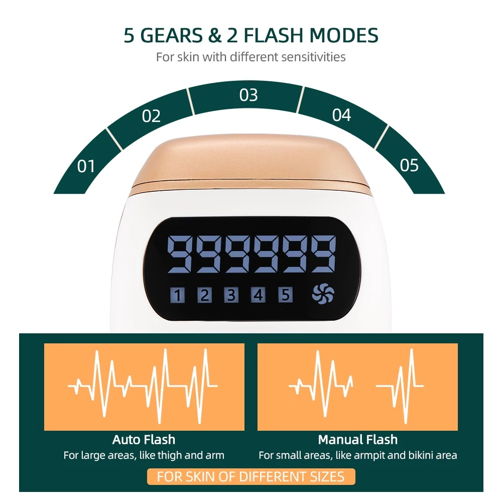 Laser Epilator Painless 999999 Flashes Hair Removal Hair Remover