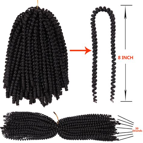 : Edalina Spring Twist Hair Synthetic Fiber Ombre Hair 8inch 110g 30 strands /Pack and 12inch 160g /pack