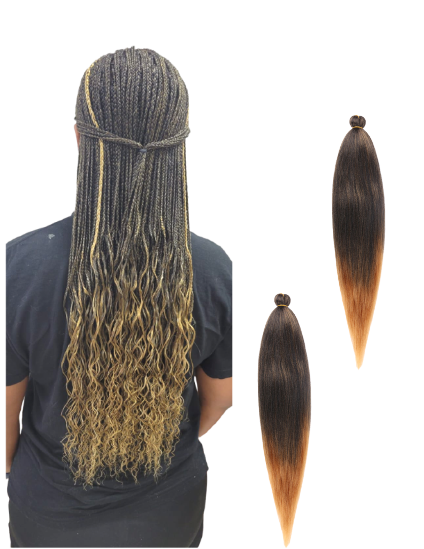 Pre-stretched braiding hair is convenient because it reduces the time and effort required for braiding. The fact that it's itch-free and made from 100% Kanekalon fiber indicates its quality 4 bundles are enough for a headset
