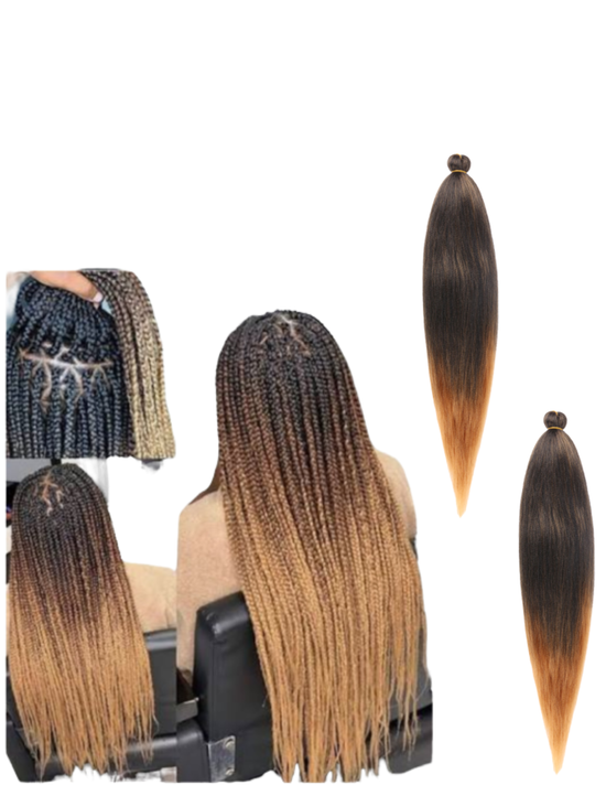 Pre-stretched braiding hair is convenient because it reduces the time and effort required for braiding. The fact that it's itch-free and made from 100% Kanekalon fiber indicates its quality 4 bundles are enough for a headset