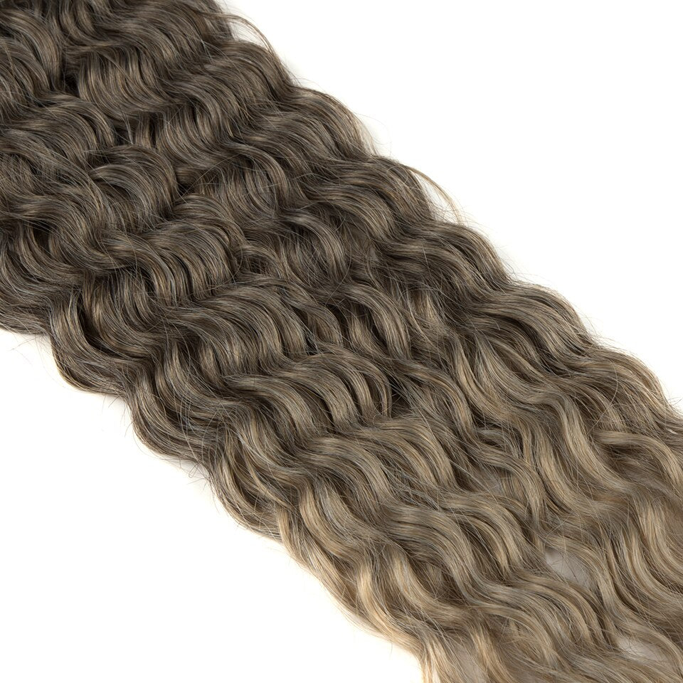 Edalina Roza 3 Packs Loose Wave Braiding & Crochet Hair 30 Inch 100% Kanekalon Fiber Laura Loose Wave Hair Easy To Install Tengle free, No Itch No Eching Laura Loose Synthetic Goddess Braiding Hair Wavy Ombre Blonde Hair Extension